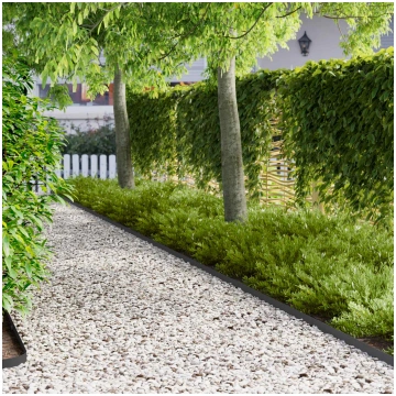 Zāliena apmale 10 pcs 102 x 4 x 4 cm tērauds melns