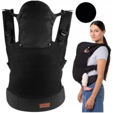 Ergonomiska bērnu soma MoMi Collet, melna, regulēj