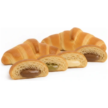8er-Pack Protein-Croissants (Vanille, Schokolade, 