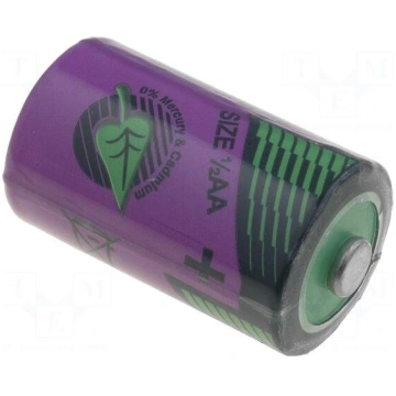 Battery: lithium (LTC) | 3.6V | 1/2AA,1/2R6 | Ø14.