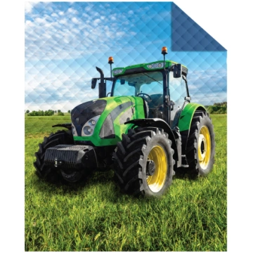Gultas pārklājs Tractor NHLA-41, zila krās./zaļa k