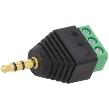 Adapter; Jack 3.5mm 3pin plug,terminal block; plug