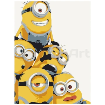 Gleznošanas komplekts pēc numuriem Minions 15x20 O