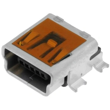 Connector: USB B mini; socket; on PCBs; SMT; PIN: 