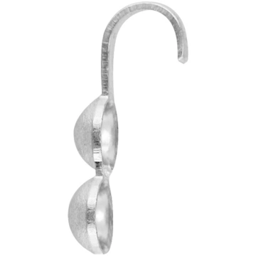 Fermoir Calotte 2 x 3 mm, Argenté*, sachet de 100