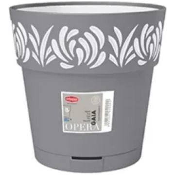 Puķu pods Stefanplast Gaia Ø15×15 cm, pelēks