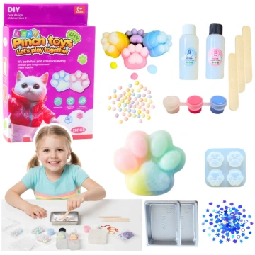 Pašdarināms “Kaķa ķepas” squishy komplekts – radoš
