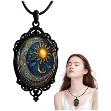Kixolazr Black Gothic Kaklarota, Gothic Pendant Ka
