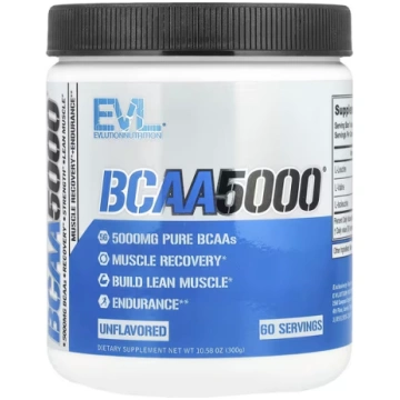 EVLution Nutrition, BCAA5000®, Unflavored, 10.58 o