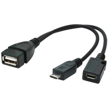 Kabelis usb micro af-bm+(f) usb 2.0 otg 15cm GEMBI