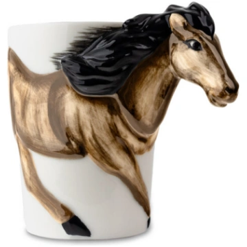 Porcelāna krūze ar zirga motīvu