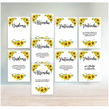 Diploms - atzinība - pateicība "Saulespuķes"