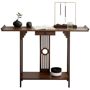 Long Hallway Table Bamboo Console Sofa Table with 