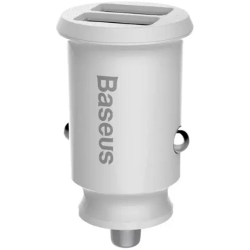 Baseus Grain automašīnas lādētājs 2x USB balts