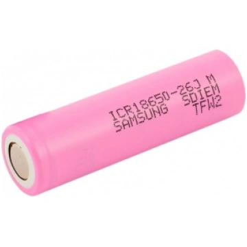 18650 Samsung ICR18650-26JM 2600mAh akumulators