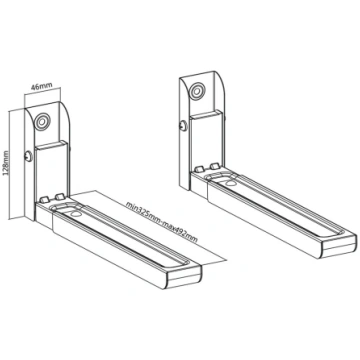 Maclean MC-915 W Universal Microwave Oven Bracket 