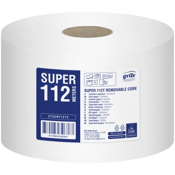 Tualetes papīrs GRITE Super 112T Centerfeed, balts