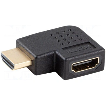 Adapter | HDMI socket,HDMI plug 90° left/right | H