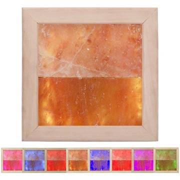 Himalaju sāls gaisma LED RGB, liepas koks