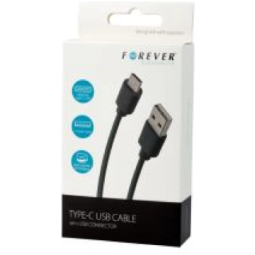 USB datu vads TYPE C / melns CITS