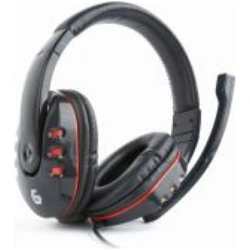 GEMBIRD Glossy Black, Gaming headset with volume c