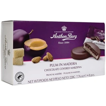 Anthon Berg „Plūme Madeirā“ – 220 g – marcipāna de