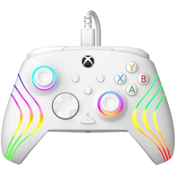 PDP Afterglow Wave Wired Controller: White For Xbo