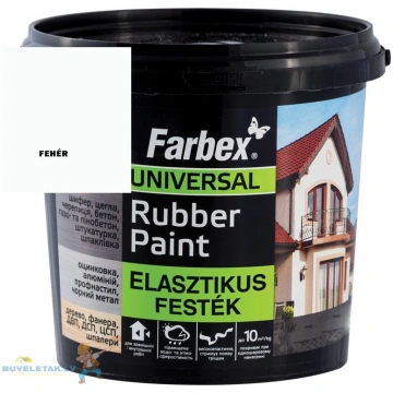Krāsa Farbex Farba gumova balta 1.2 kg 31977