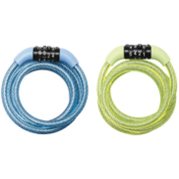 Master Lock Coiled Cord 1 20m w. fixed comb. lock 