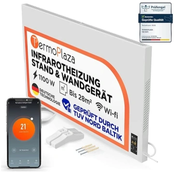 WLAN infrasarkanais sildītājs ar termostatu 1100 W