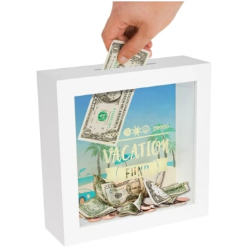 Americanflat Vacation Fund Shadow Box Frame ar pul