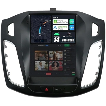 Android 14 IPS auto radio Ford Focus MK3 (2012-201