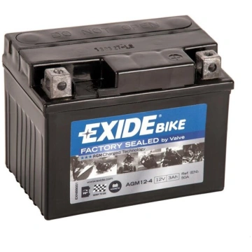 Exide moto akumulators 12V 3Ah AGM12-4 113x70x85-+
