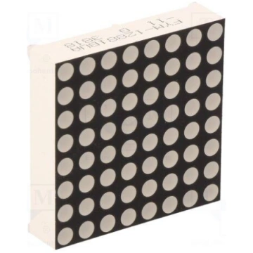 Display: LED | matrix | 8x8 | amber | 40÷150mcd | 