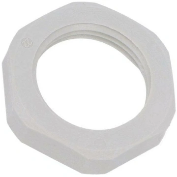 Nut; M20; polyamide; Thk: 6mm; Spanner: 27mm; grey