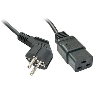 Lindy strāvas kabelis Schuko uz IEC C19 2m, melns,