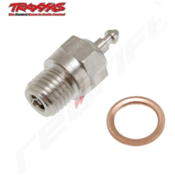 Traxxas: Glow plug, super-duty (long-medium)/gaske