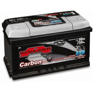 Auto akumulators 12 V / 80 AH / 750 A EN SZNAJDER 