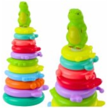 LEAN Toys Educational Pyramid Puzzle Dinosaur Figu