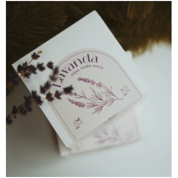 Sojas vaska svece - LAVANDA