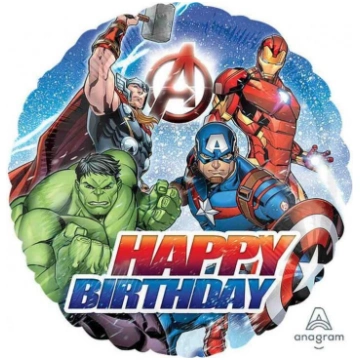 Folija balons "Avengers - Happy Birthday", 43 cm A