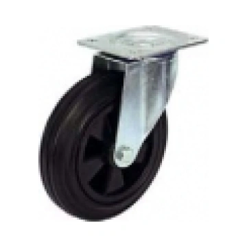 Turnable road wheel 80mm black