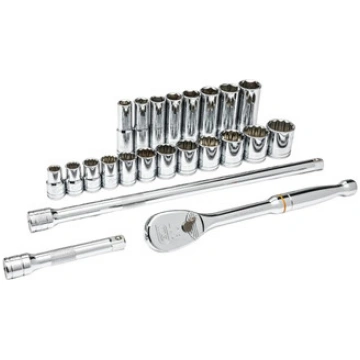 Mechanic's Socket Sets, 6 -Point, 1/2 in Driv
