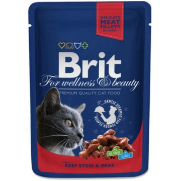 Mitrā barība kaķiem Brit Premium Cat Beef Stew & P