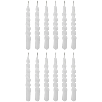 Bloomingville Twist Candles White - 12 svecīšu kom