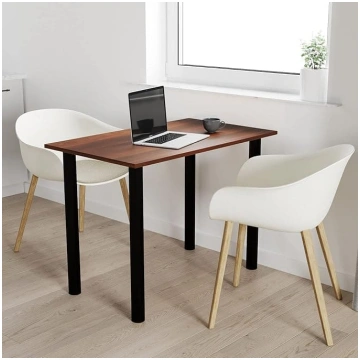 AKKE mikon Dining Room Table with Black Legs, Dini