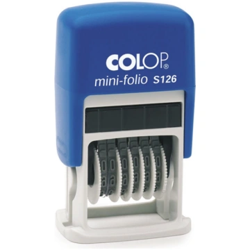Zīmogs COLOP MINI Folio numerators S126, melns spi