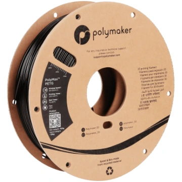 Black POLYMAKER POLYMAX TOUGH PETG 1.75/750g