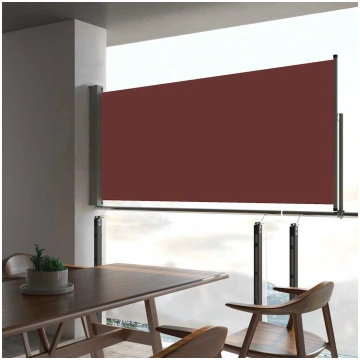 Izvelkama sānu markīze, brūna, 60x300 cm