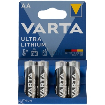 Varta Ultra litija AA 1,5 V 2900 mAh baterijas 610